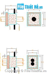 thư viện cad,hố nối cáp lắp tủ,nối cáp lắp tủ phân phối,chi tiết tủ điện